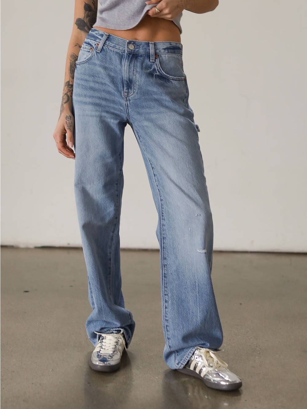 Pistola Bobbie mid rise wide leg jeans